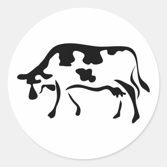 Cow Classic Round Sticker (Front)