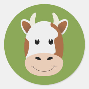 Cow Classic Round Sticker