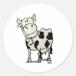 Cow Classic Round Sticker