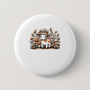 Cow Cottagecore Mushroom 6 Cm Round Badge
