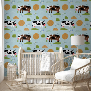 Cow Country Nursery Wallpaper