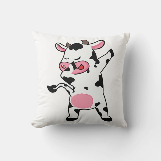 Cow Dabbing Farmer Dab Dance Cushion (Front)