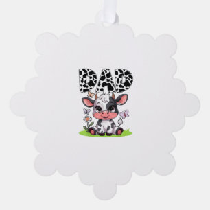 Cow Dad Birthday Family Matching Fathers Day Boy G Tree Decoration Card