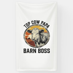 Cow Dad Shirt Vintage Engraved Farm Father Graphic Banner