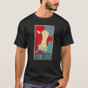 Cow Dad Vintage Dairy Farmer Cow Ranch Farming T-Shirt