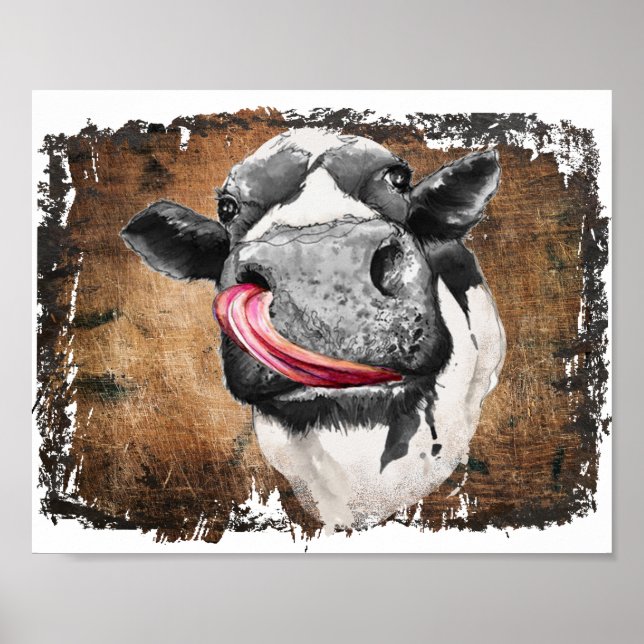 Cow Decoupage Print (Front)