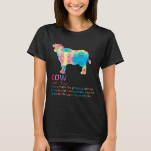 Cow Definition Milk Dairy Cattle Farmer  Painting T-Shirt