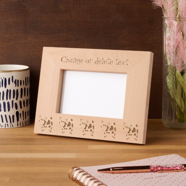Cow Design Etched Frames (Left)