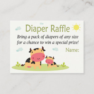 Cow Diaper Raffle Tickets