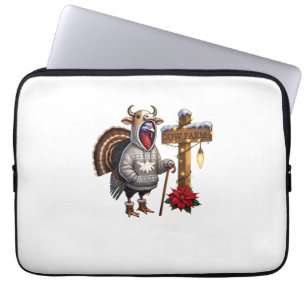 Cow Disguised Turkey Funny Thanksgiving Tee Cute T Laptop Sleeve