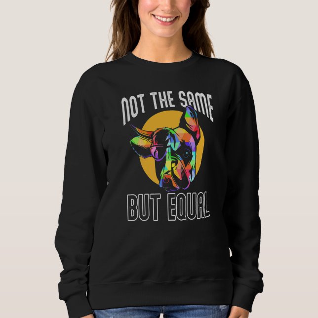 Cow Dog Vegan Meatless Vegetarian Vegetarianism Ve Sweatshirt (Front)