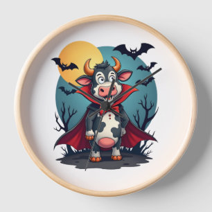 Cow Dracula Rises Clock