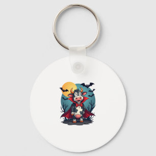 Cow Dracula Rises Key Ring