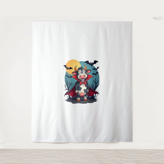 Cow Dracula Rises Tapestry (Front)