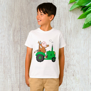 Cow Driving A Tractor T-Shirt