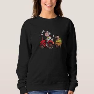 Cow Driving Tractor I Farm Tractor Farm Animals Fa Sweatshirt