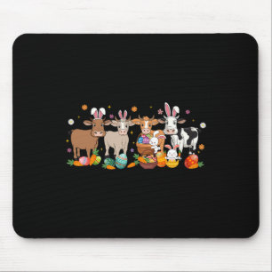 Cow Easter Farm Animal Farmer Easter Eggs Bunny Bo Mouse Pad