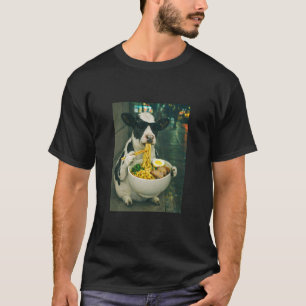 Cow Eating Ramen Noodles Meme Retro Urban T-Shirt