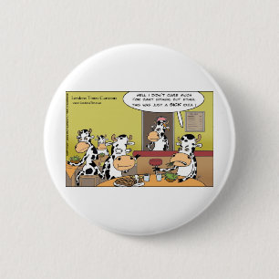 Cow Eats Husband Funny Gifts Tees Mugs & Cards 6 Cm Round Badge