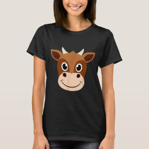 Cow Face Boy Funny Halloween Costume T-Shirt