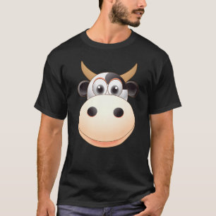 Cow Face Costume Cool Cheap Halloween Animal T-Shirt