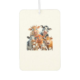 Cow Face Funny Cute Animal Cow Farmer Cow Baby Lov Car Air Freshener