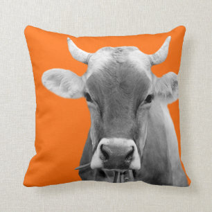 Cow farm animal livestock bovine cattle photo cushion