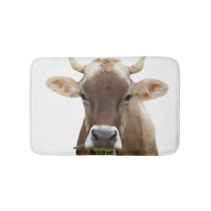 Cow farm animal modern cute photo bath mat