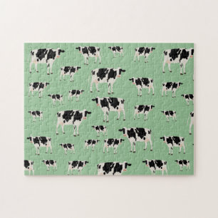 Cow Farm Animal Pattern  Jigsaw Puzzle
