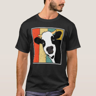 Cow Farm Animal Retro T-Shirt