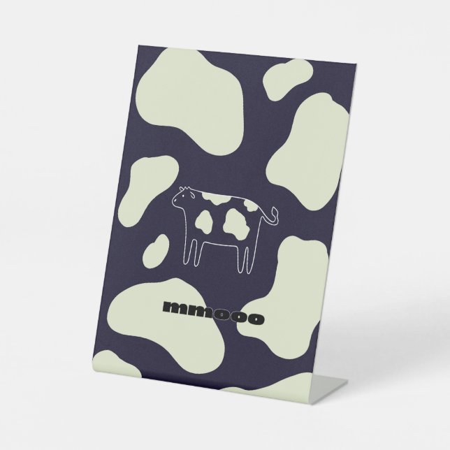 Cow farm animals  pedestal sign (Front)
