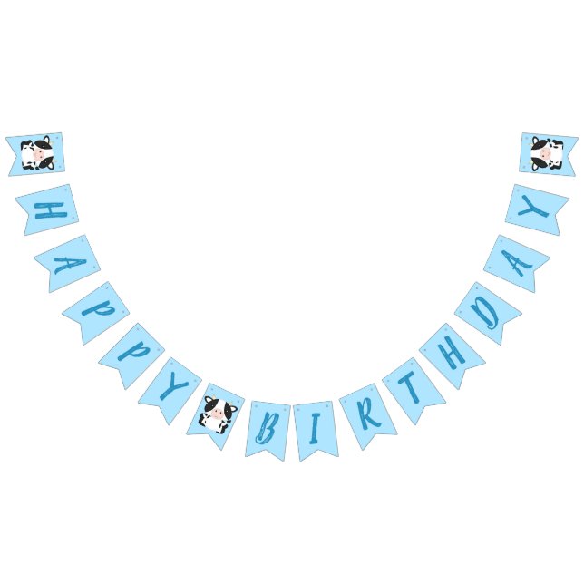 Cow Farm Birthday Party Bunting (All)