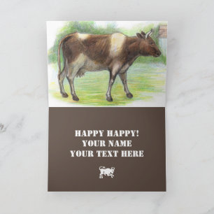 Cow farm  card