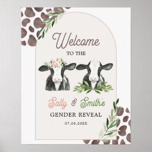 Cow Farm Gender Reveal Welcome Sign