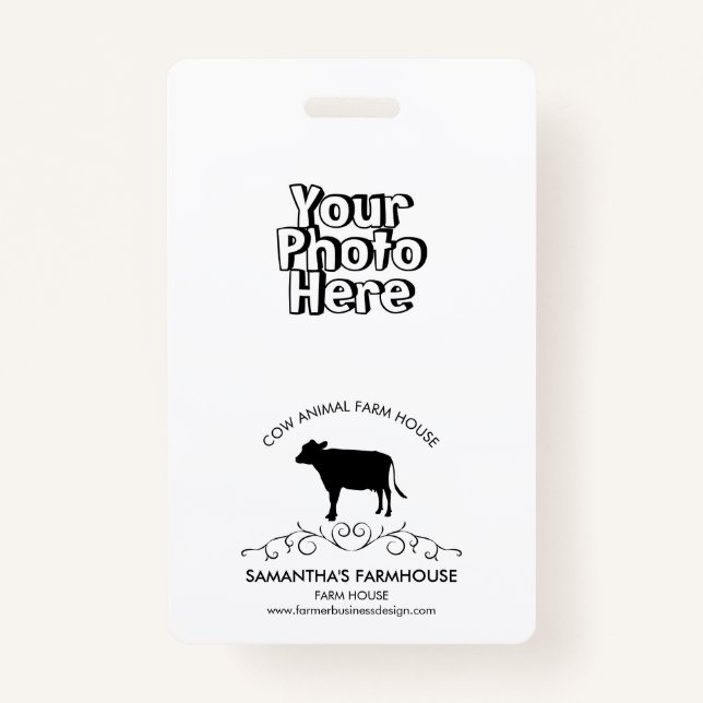 Cow Farm Logo ID Badge (Front)
