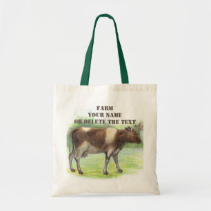 Cow farm tote bag