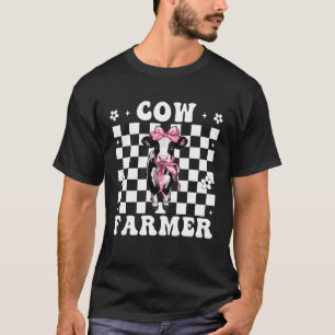 Cow Farmer Dairy Farmer Cow Dairy Farming Girl Mum T-Shirt