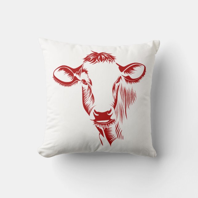Cow Farmhouse Pillow (Front)
