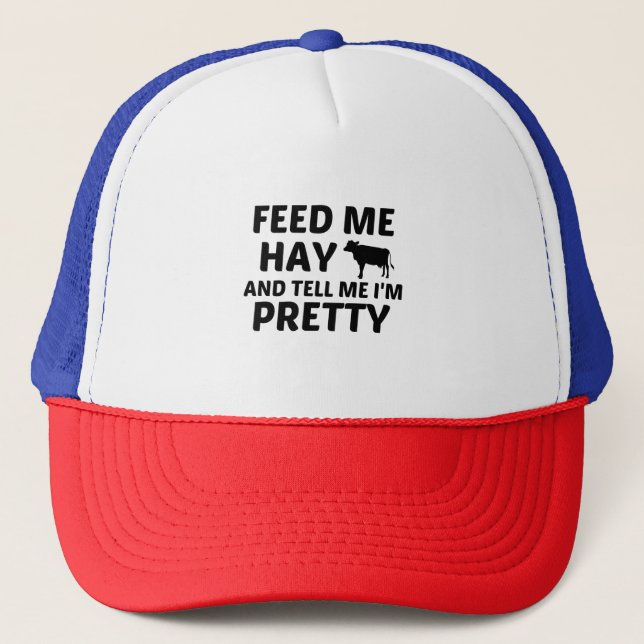 COW FEED HAY TRUCKER HAT (Front)