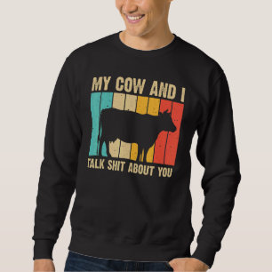 Cow For Men Women Farm Animal Cow Dairy Farmer 1 Sweatshirt