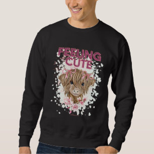 COW  FOR WOMEN GIRLS HIGHLAND COW FEELING CUTE BOH SWEATSHIRT