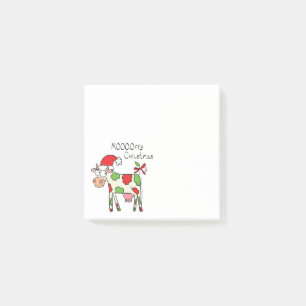 Cow Funny Cartoon Christmas Holiday Post-it Notes