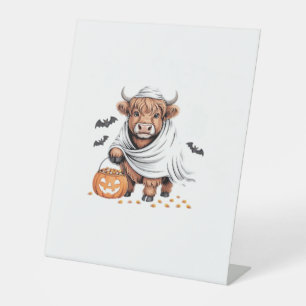 Cow Funny Halloween Spooky Animal Lovers Essential Pedestal Sign