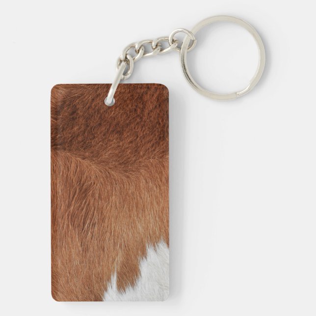 Cow Fur Acrylic Keychains (Back)