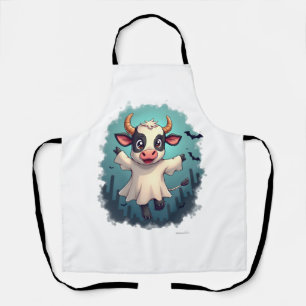 Cow Ghost Boo-levard Apron
