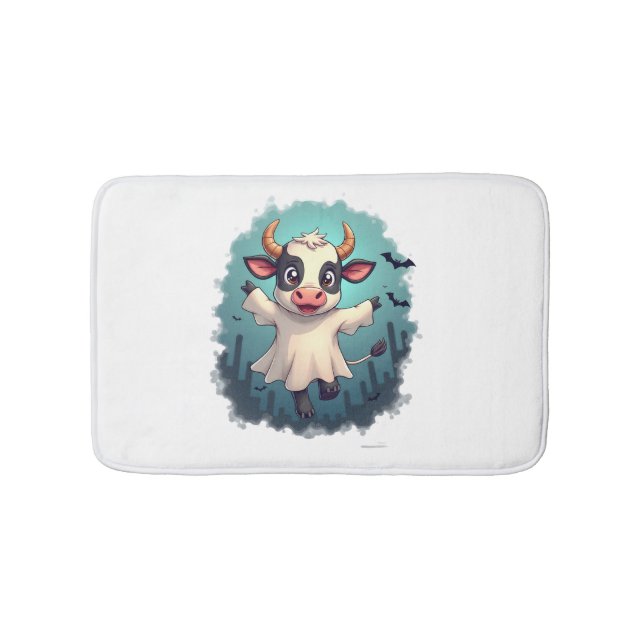 Cow Ghost Boo-levard Bath Mat (Front)