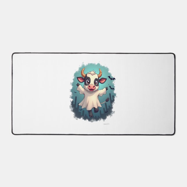 Cow Ghost Boo-levard Desk Mat (Front)