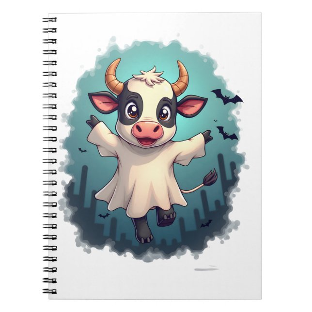 Cow Ghost Boo-levard Notebook (Front)