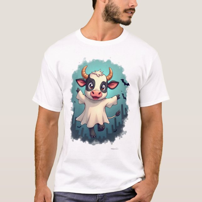 Cow Ghost Boo-levard T-Shirt (Front)