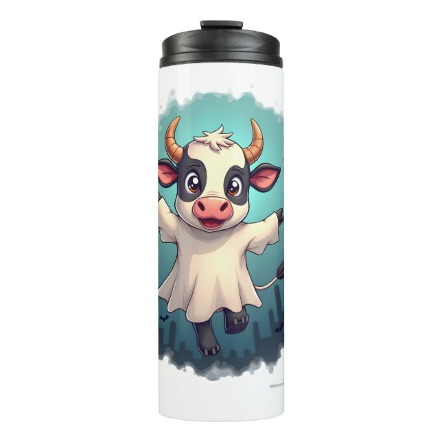 Cow Ghost Boo-levard Thermal Tumbler (Front)